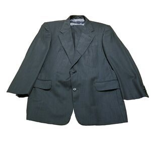 Hickey Freeman Suit Loro Piana Tasmanian 120's Men's Size 44R Charcoal Pinstripe